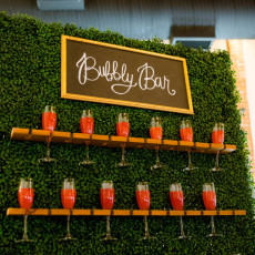 Champagne Wall wedding