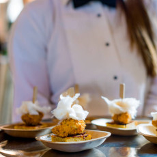 chicken waffles wedding appetizer